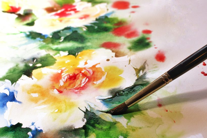 A floral watercolor painting.