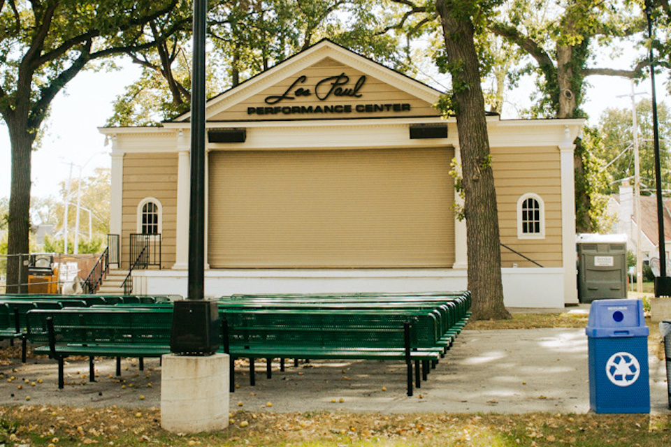 The les paul stage at cutler park.